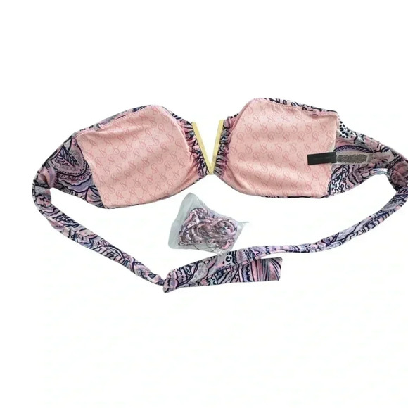 Victoria Secret Swimwear Pink Purple Bombshell Removable Straps, Swim Bikini Top - Picture 9 of 9
